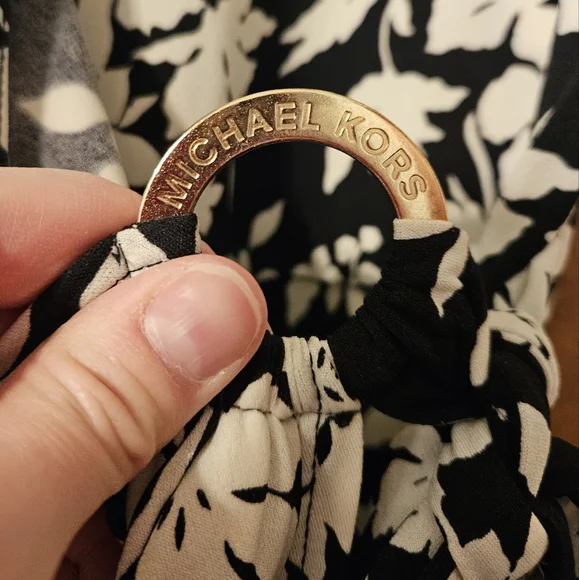 MICHAEL Michael Kors Black & White Floral Wrap Dress*Retails$110 - Picture 5 of 15